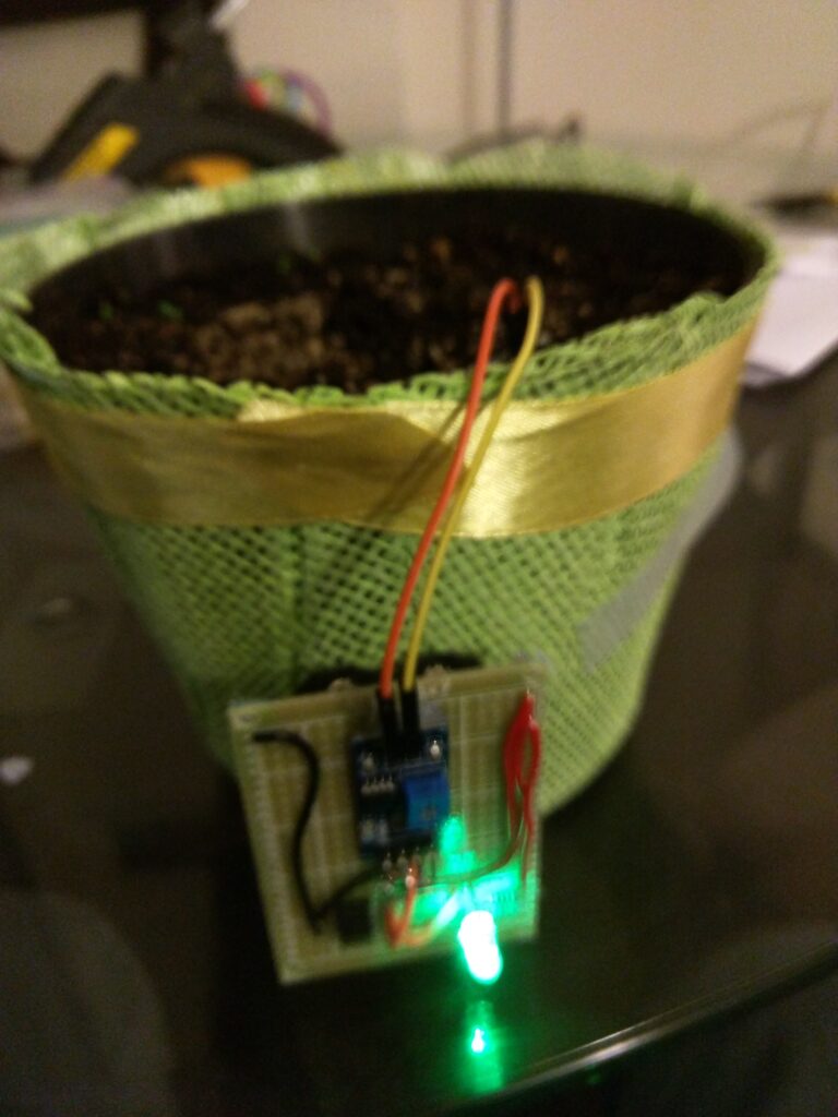 Soil Sensor Indicating Moist Soil